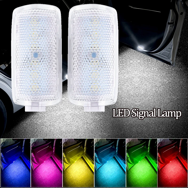 Car Door Safety Light Anti-Collision LED Signal Lamp Lights Colorful Flashing Interior Atmosphere Lights Car Door Welcome Light