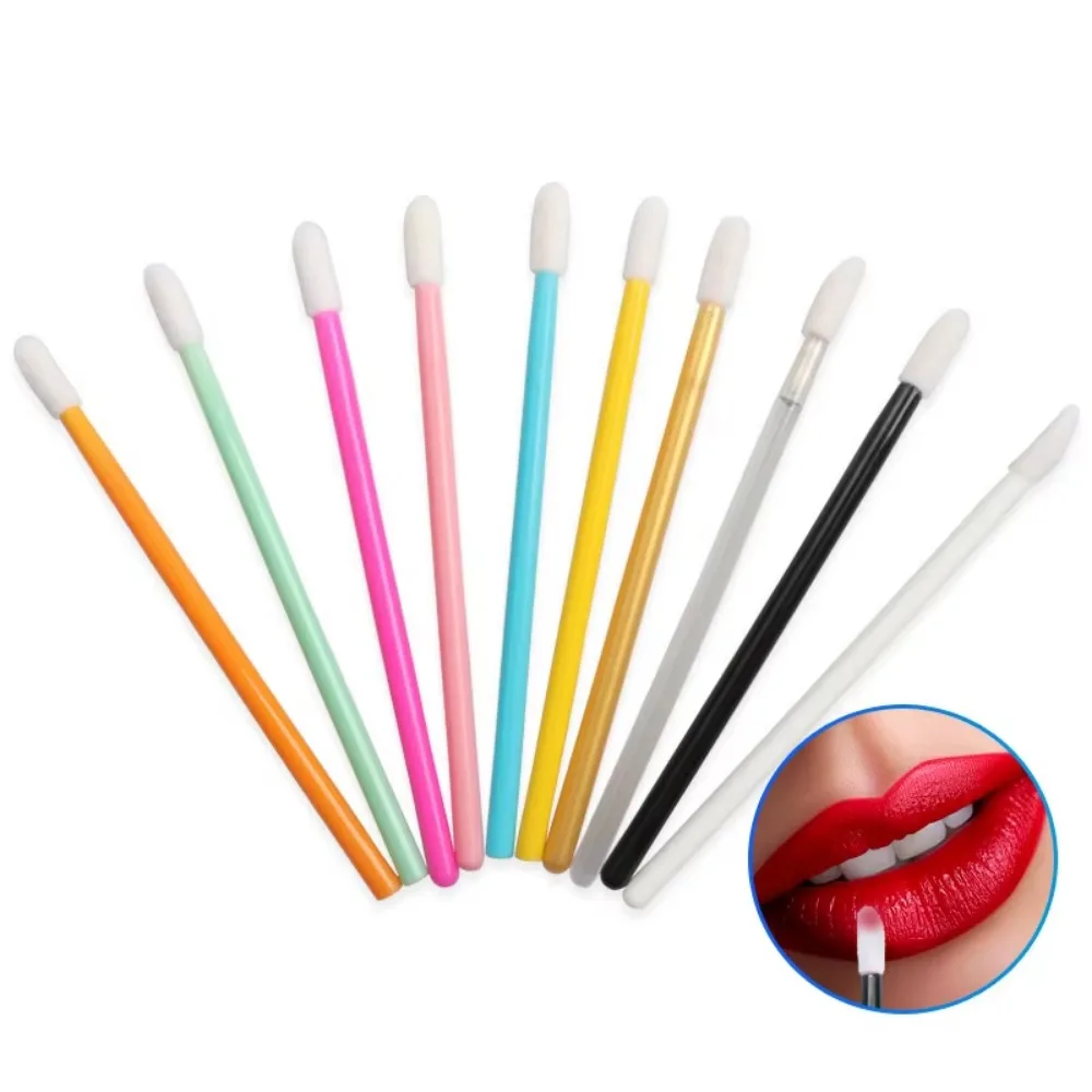 50pcs/bag Sposable Lip Brush Eyelash Makeup Microbrush Lash Extension Mascara Applicator Lipstick Wands Set Cosmetic Makeup Tool