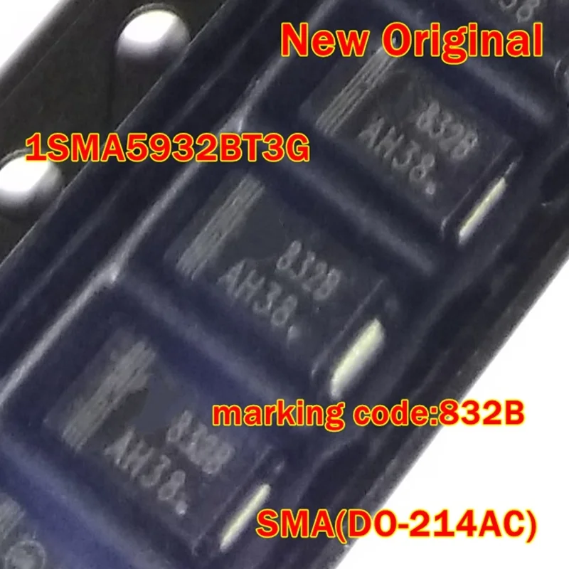 10Pcs to 500Pcs 1Sma5932Bt3G Sma(Do-214Ac) New Original Marking Code:832B 1.5 Watt Plastic Surface Mount Zener Voltage Regulator