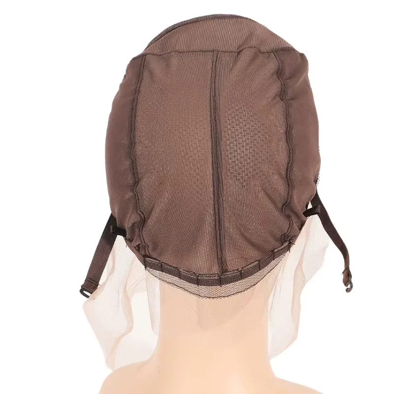 غطاء شعر مستعار دانتيل أمامي بني 13 × 4، غطاء رأس مرن من الدانتيل، ملحقات شعر مستعار ذاتية الصنع، جزء سفلي شبكي، يستخدم لصنع الشعر المستعار