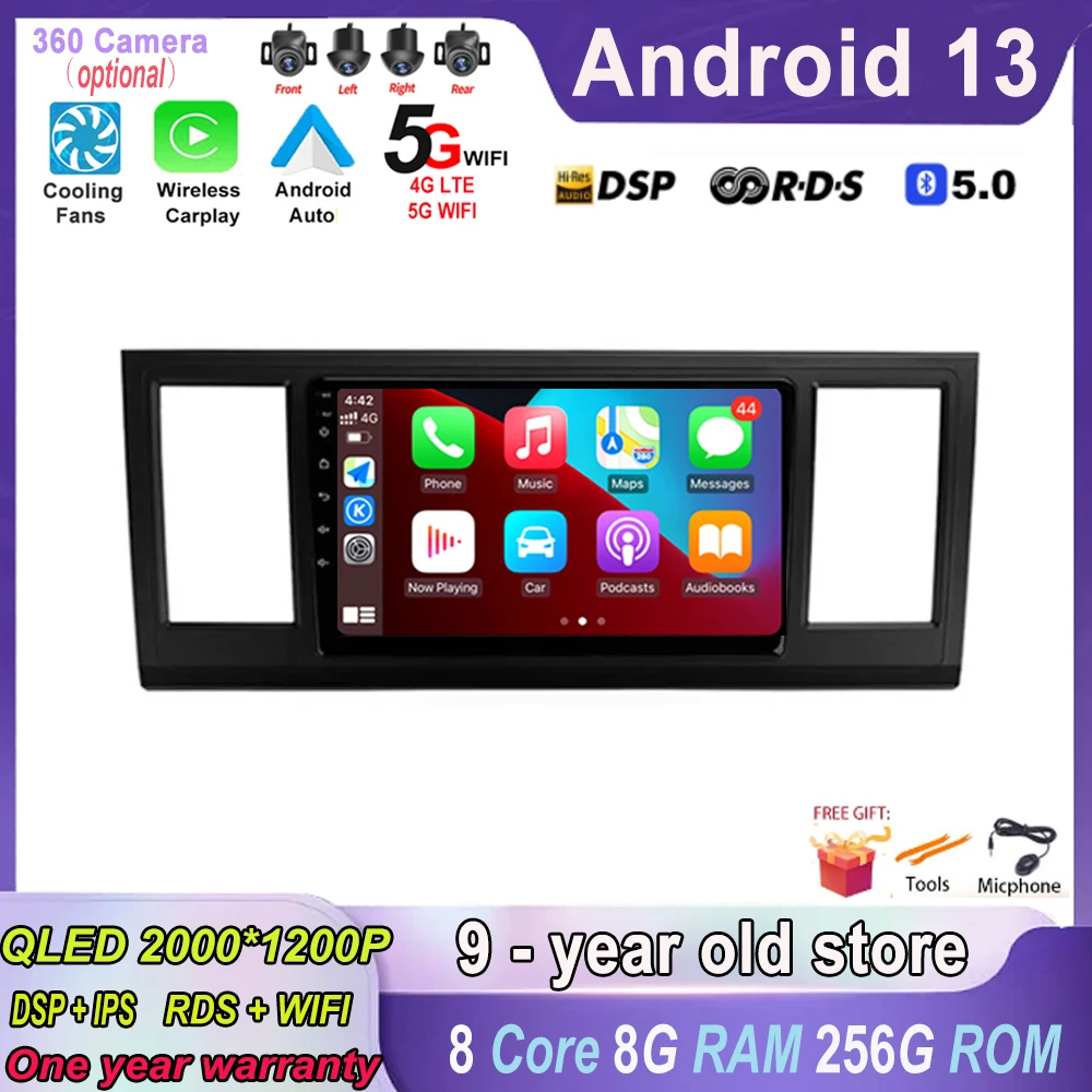 

9 Inch Car Radio for VW Volkswagen Caravelle 6 T6 2015-2020 Multimedia Video Player Android 13 Auto Carplay GPS Navigation