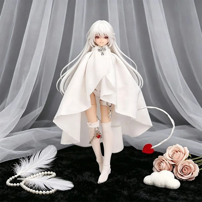 1/12 BJD Doll Clothes Set, Original Demon Angel Style Outfit for 12 Scale Action Figure Desktop Hobby & Tabletop Collection