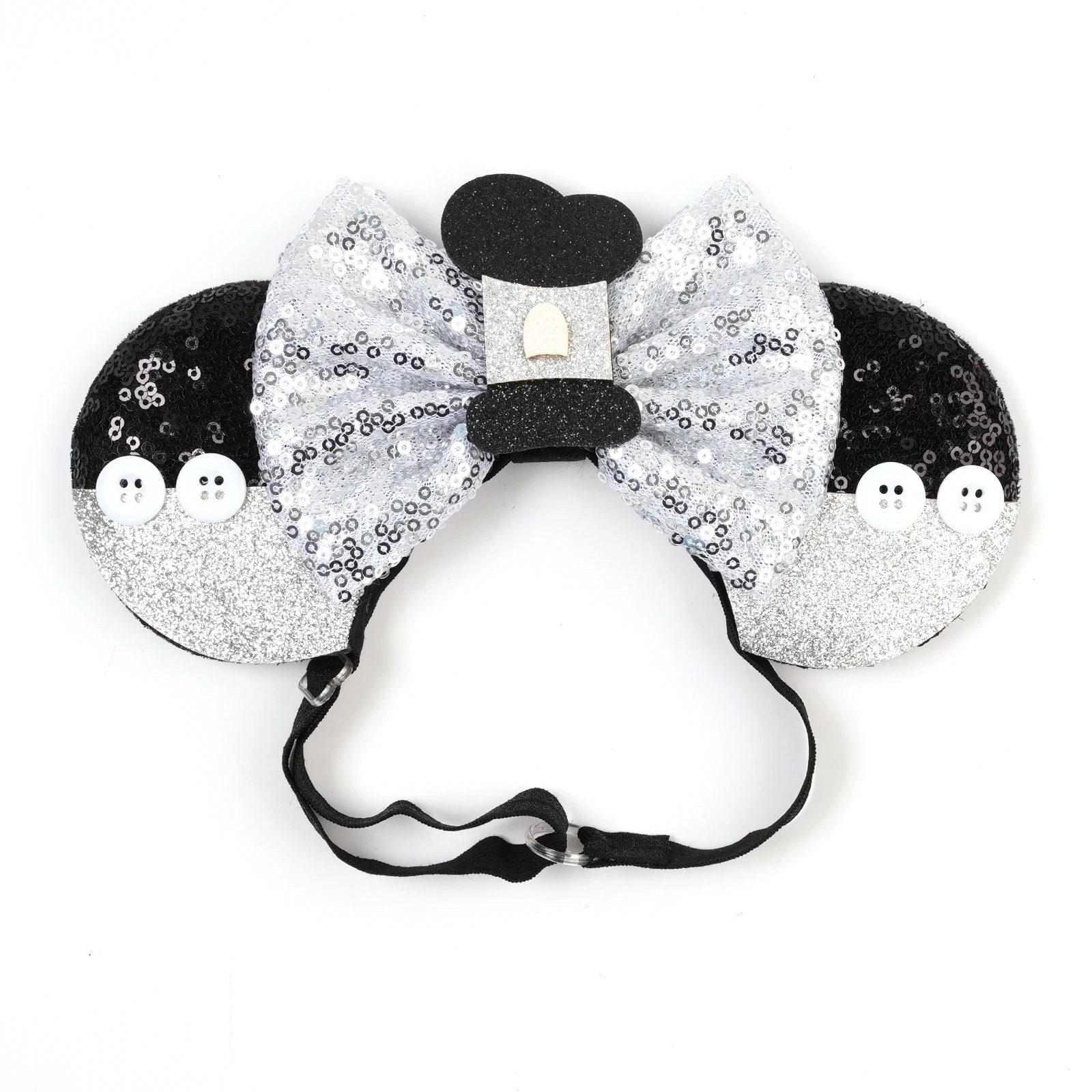 

1pc Classic Steamboat Willie Mouse Ear Hair Hoops Bow Cute Cartoon Pattern Girl Party Festival Wear Gift Hair Accessories