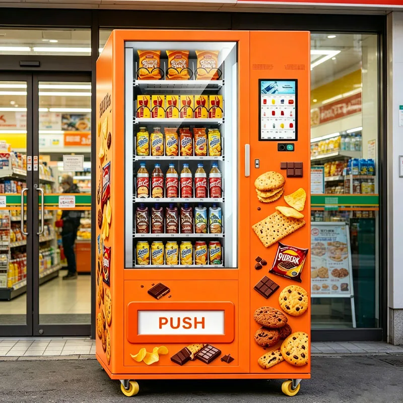 Self Service Snack Beverage Vending Machine Digital Display Cashless Solution for Retail Stores Wholesale Customized