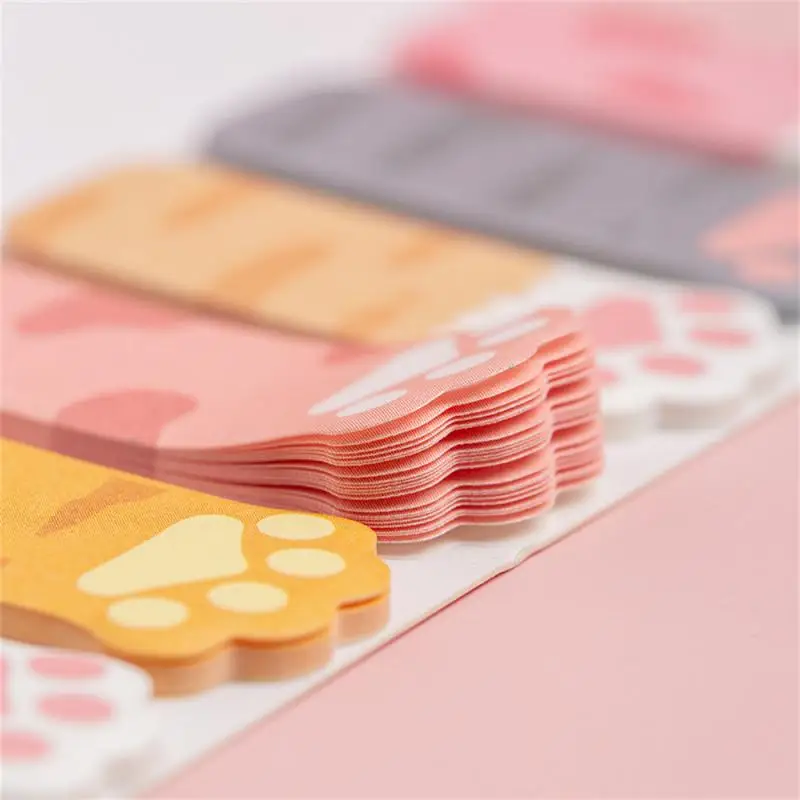 Kawaii Stationery Cartoon Cat Paw Memo Pad Bookmark Flags Index Tab Sticky Notes Label Paper Stickers