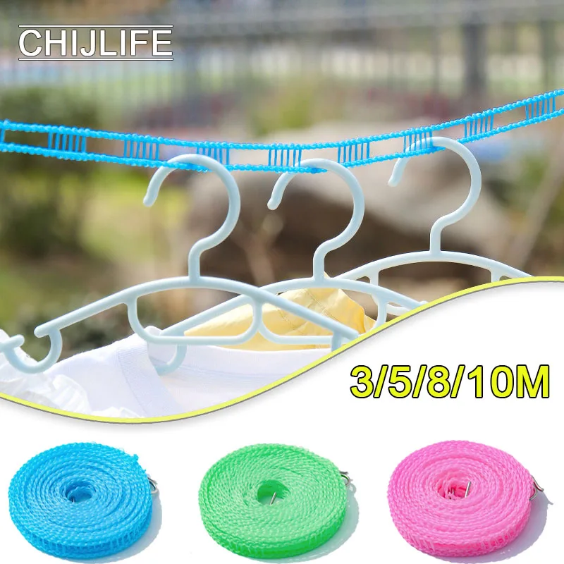 Windproof Clothesline Adjustable Portable Travel Clothes Line Drying Rack Hanger Stand Storage Airing Rope Outdoor Accessories