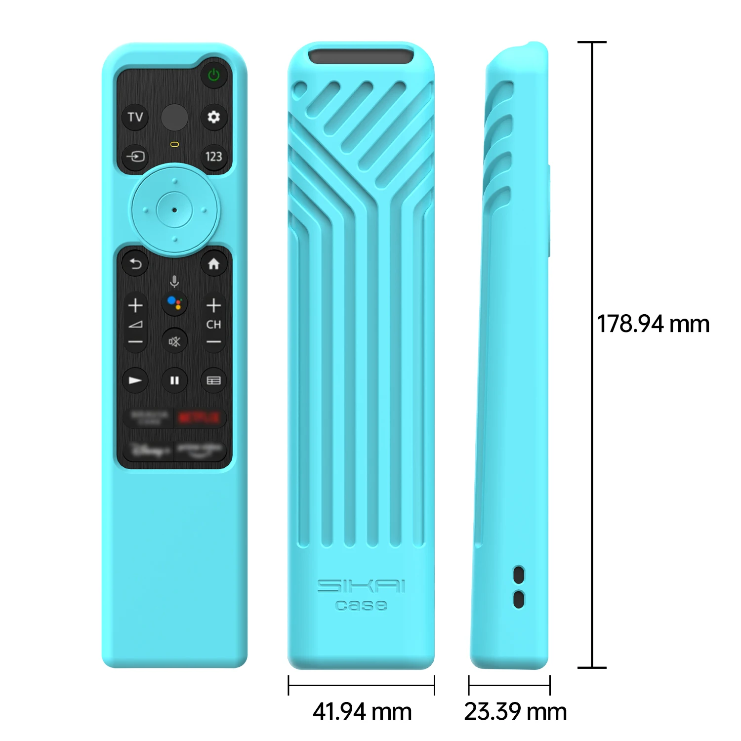 Silicone Case for Sony BRAVIA TV RMF-TX800P RMF-TX800U RMF-TX900U 900C Remote Control Protective Cover with Anti-Lost Lanyard