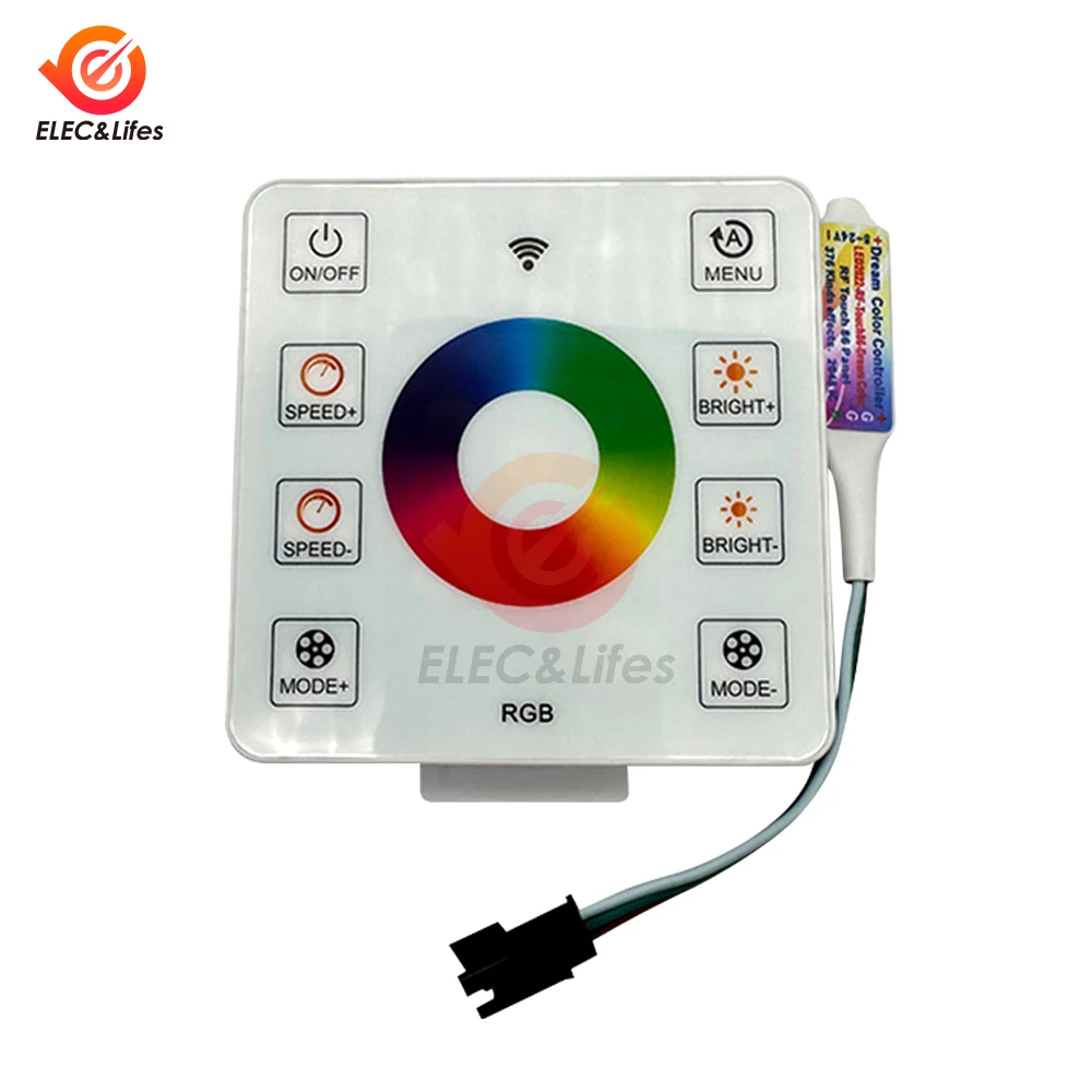 DC 5-24V 8 ปุ่มแผงสัมผัส LED controller สําหรับ WS2812B WS2811 RGB น้ําไหล Horse Race LED Strip 2048 พิกเซล