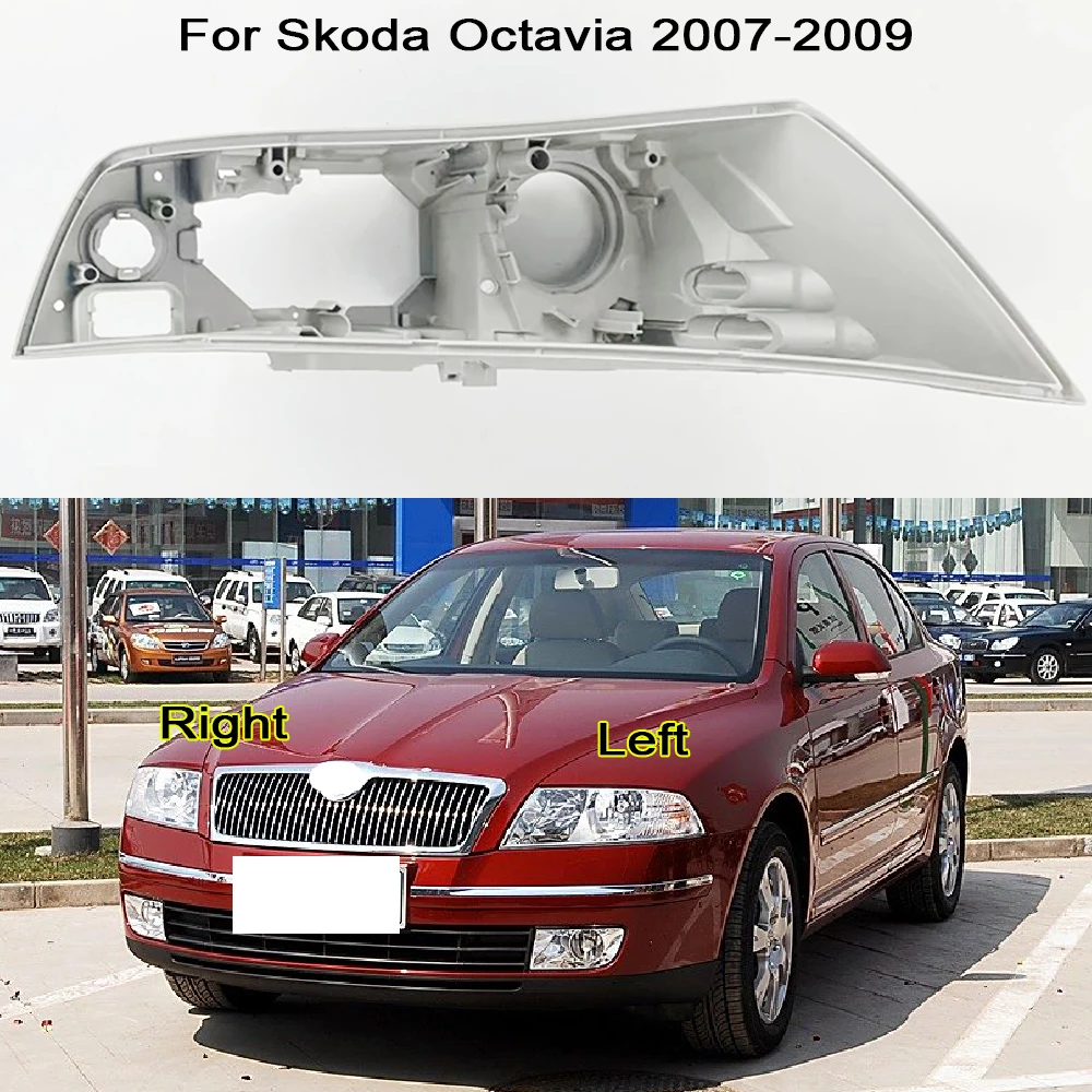 

Car Accessories Lampshade Bottom Shell For Skoda Octavia 2007 2008 2009 Headlight Base Cover Headlamp Rear Shell