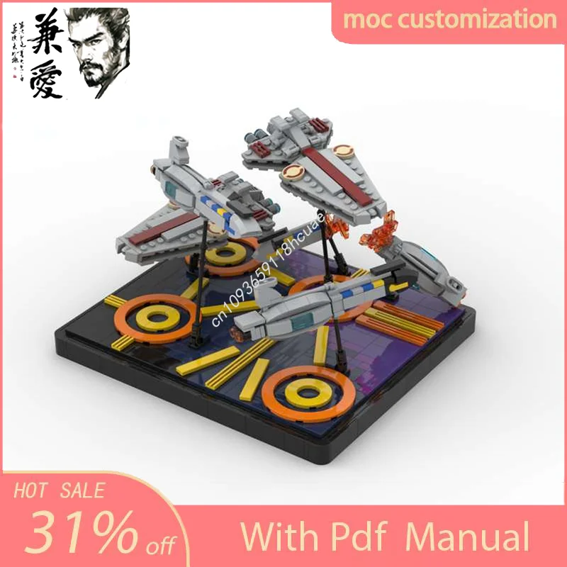 

961 шт. MOC Battle Over Coruscant Star Battle Модель Строительный блок Diy Творческая сборка Развивающие кирпичи Игрушки Подарок ребенку