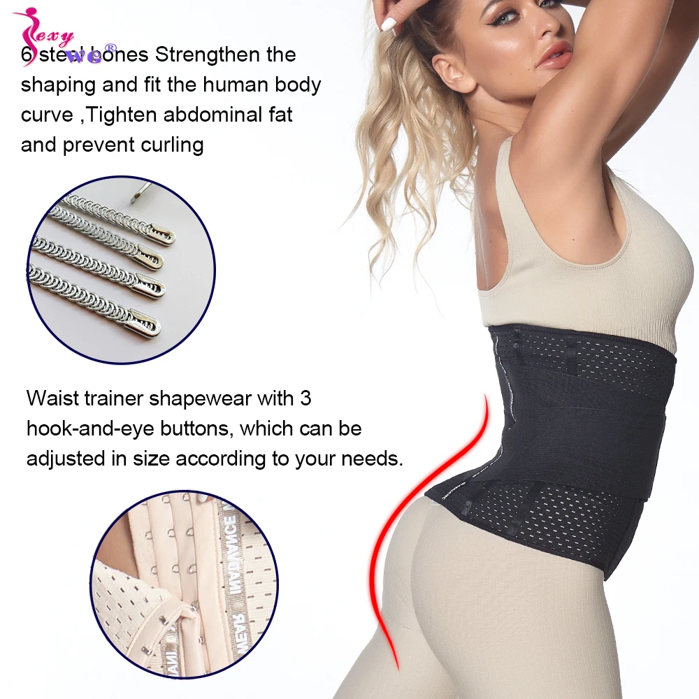 SEXYWG Waist Trainer for Women Weight Loss Belly Belt Waist Cincher Slimming Band Girdles Corset Fat Burner Body Shaper Fitness