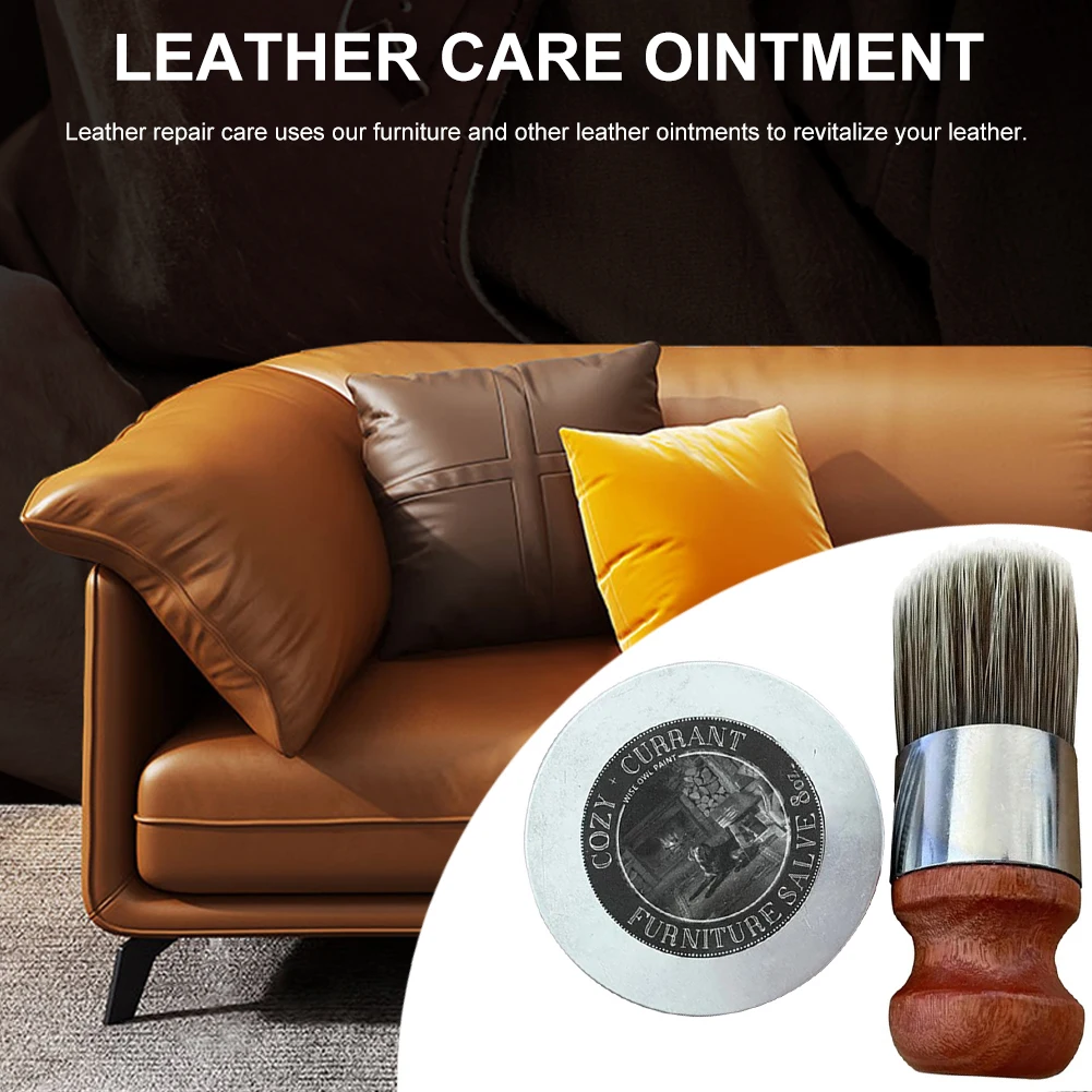 4/8oz Furniture Salve All-Natural Polishing Treatment Leather Conditioner Universal Conditioner for Car Interiors Furniture