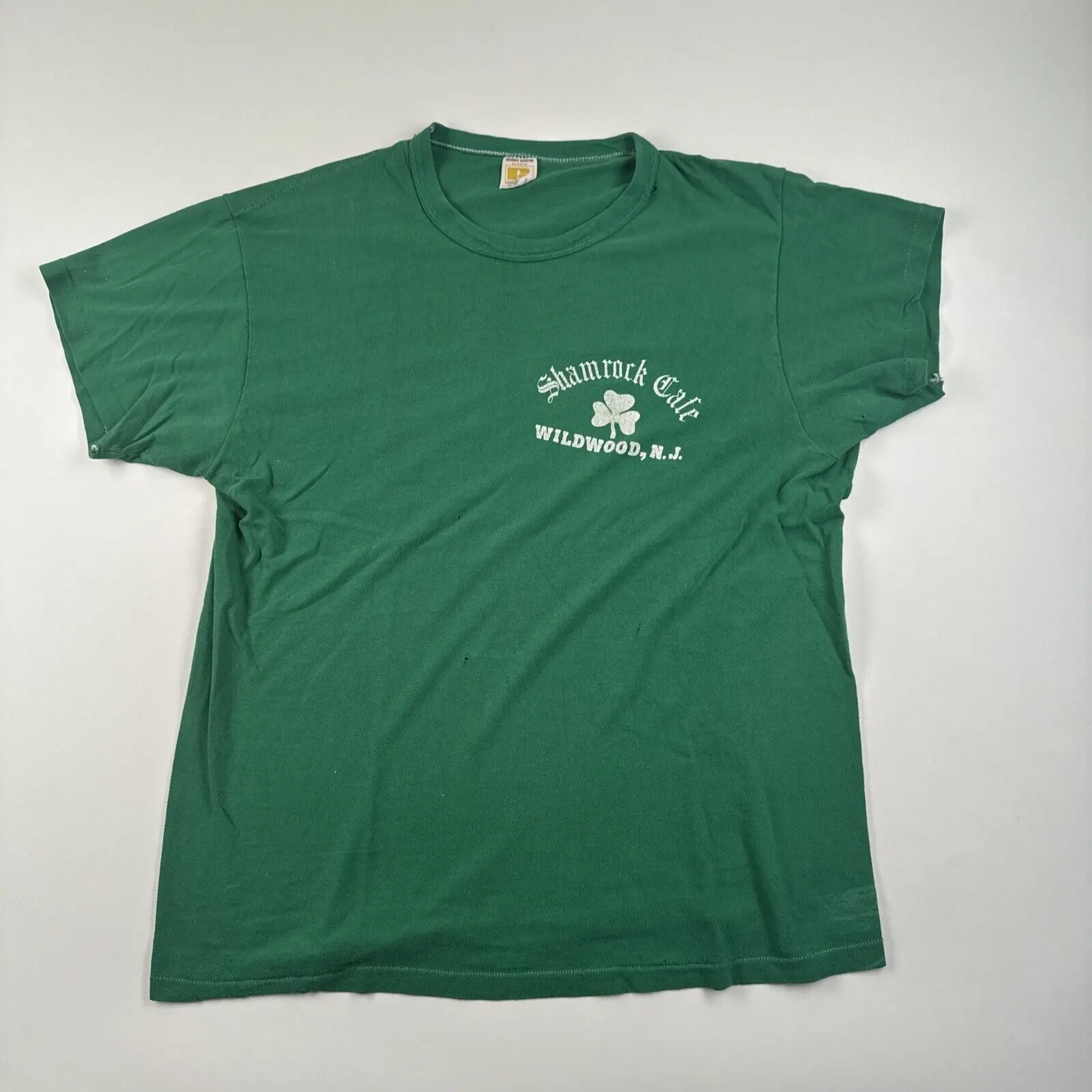 Vintage 80S Shamrock Cafe T Shirt Size Xl Wildwood Nj