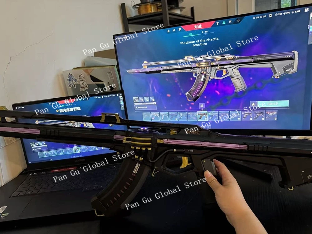 

85 см/33,46 дюйма, индивидуальные 3D-принты Valorant, игрушечные пистолеты Chaos Overture, модель для косплея, реквизит, тренировочный дисплей, товары для вечеринок, подарки для мальчиков