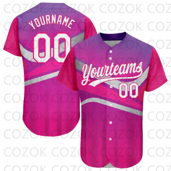 

Custom Colorful Pattern Baseball Jersey Men Women Short Sleeve Shirt 3D Printed Shirt Team Shirts Hip Hop Unisex Tops