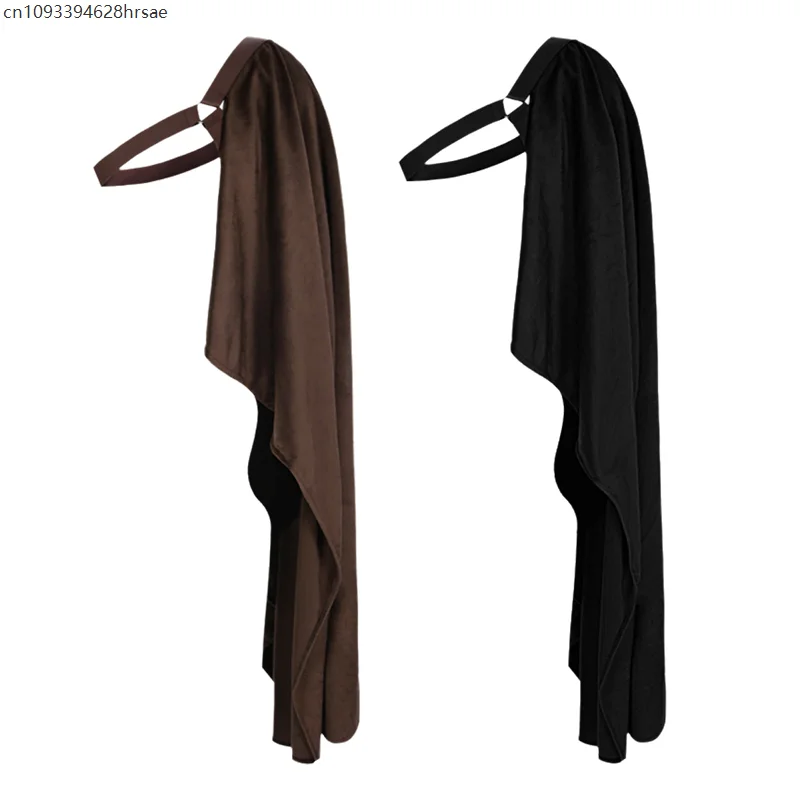 Steampunk Medieval medio hombro chal capa renacentista Poncho Caballero vikingo capa de pirata disfraz de Halloween Cosplay
