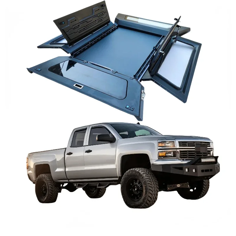 

For Chevrolet Silverado 1500 ZR2 / Bison Tremor truck trunk lid Three doors opentonneau cover compartment cover