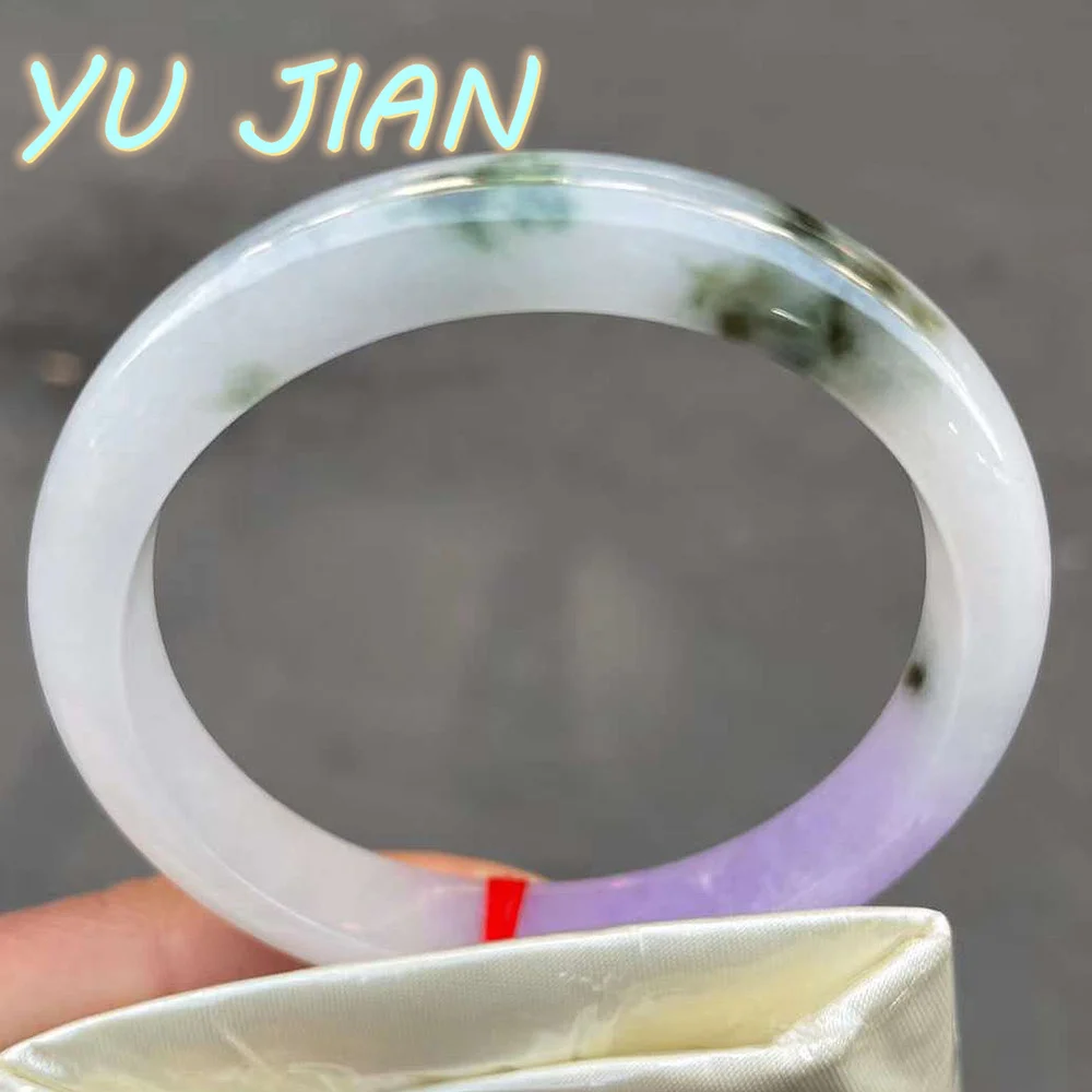 

Only One!! Special Offer Jadeite Bracelet Rare Colored Jade Bangle Delicate Fashion Handring Fine Jewelry