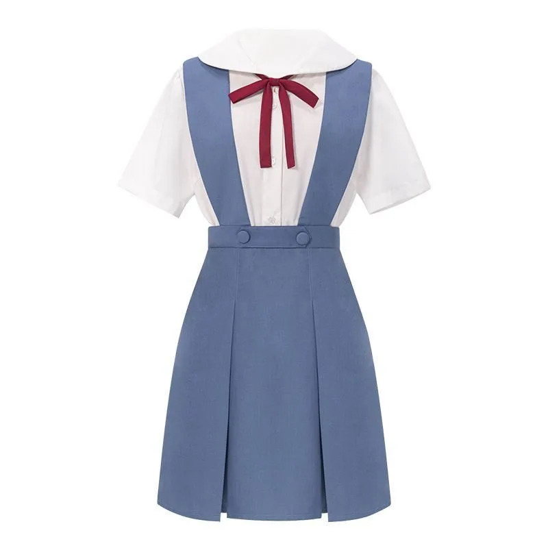 زي تنكري على طراز الأكاديمية، زي مدرسي، فستان أزرق، مجموعة كاملة من الزي للعب الأدوار للنساء والفتيات والحفلات