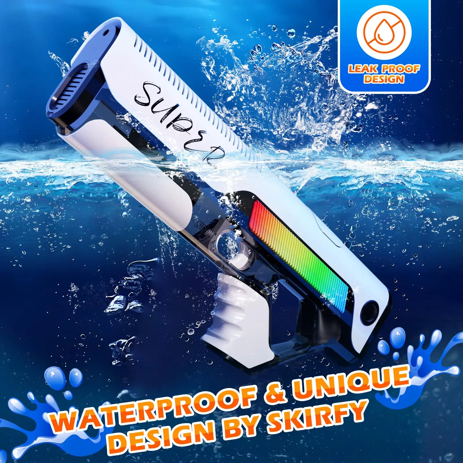 Electric Water Gun,Strong Automatic Squirt Gun for Adults&Kids,Auto Suction Modular Battery Water Gun,Summer Gun Pool Beach Toys