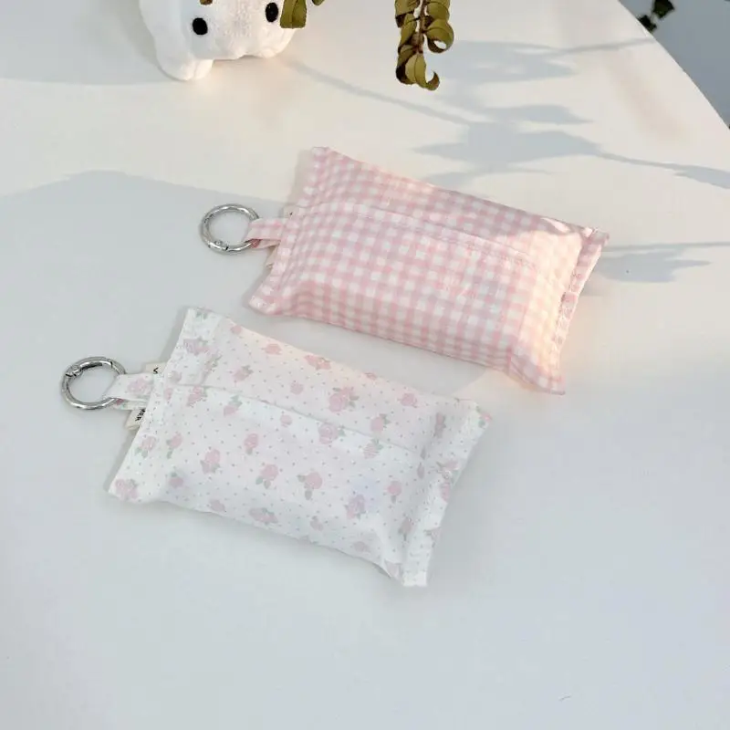 Koreanische, niedliche, handgefertigte Mini-Tasche mit Polka-Dot-Muster und Spitze, hochwertiges Aussehen, tragbar, ideal für die Aufbewahrung und zum Aufhängen. – Detail 8
