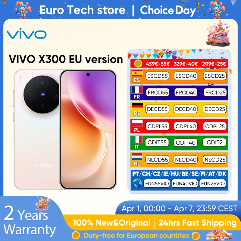 VIVO X300 5G Smartphone Version mondiale MediaTek Dimensity 9500 5360mAh 90W Charge rapide 6,31′′AMOLED eSIM 200MP NFC