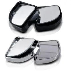 1Pair Car Blind Spot Mirror Adjustable HD Glass Wide Angle Dead Zone Auxiliary Mirror with ABS Housing Auto Exterior Accessories