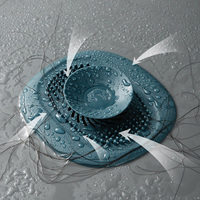 Upgrade Silicone Anti-blocking Bathtub Stopper for Bathroom Floor Drain Shower Sink Kitchen Household Strainer Tools