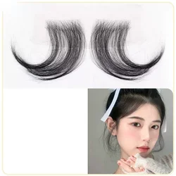 Human hair forehead hairline patch can trim ultra thin natural invisible and scarless lanugo hair bangs