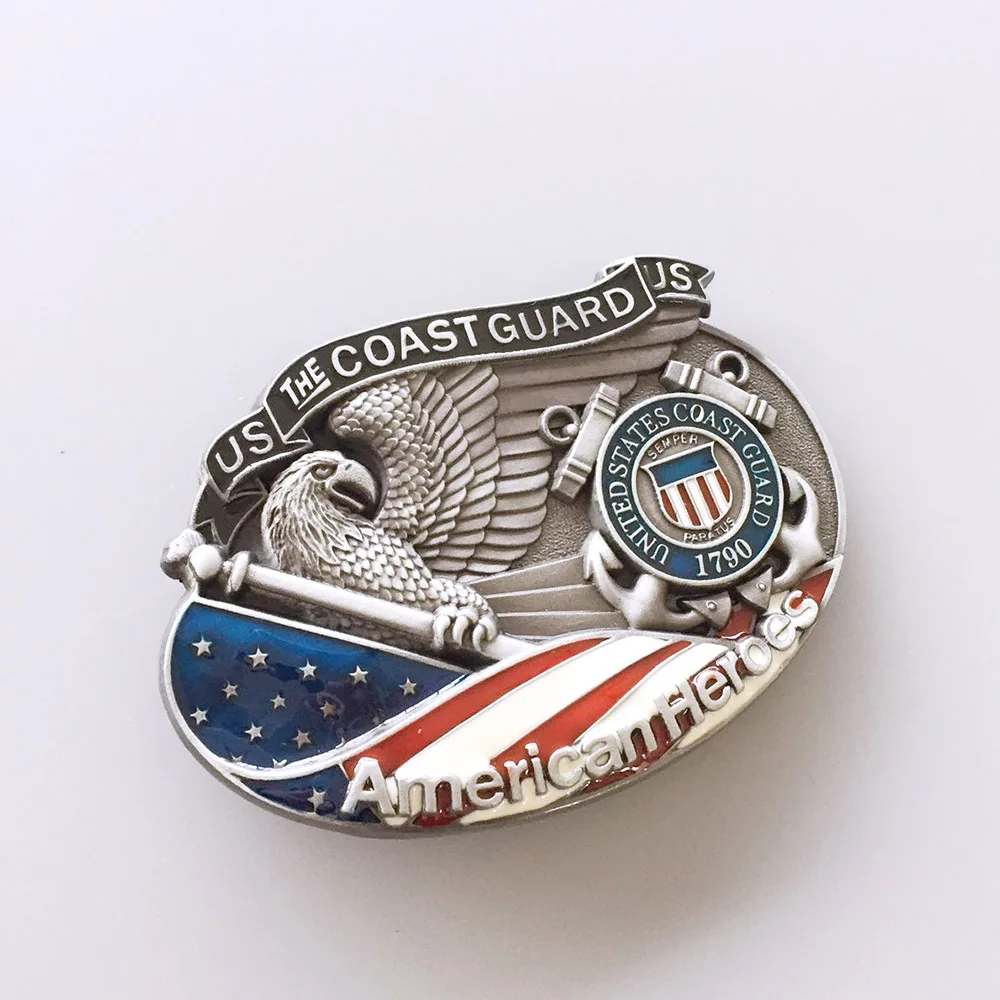 New Vintage Style American Hero Coast Guard Belt Buckle also Stock in the US BUCKLE-3D038 Free Shipping