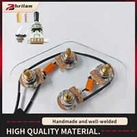 Kit de arnés de cableado PHRILM Premium precableado 2T2V con interruptor separado para guitarra eléctrica estilo LP o piezas de guitarra similares