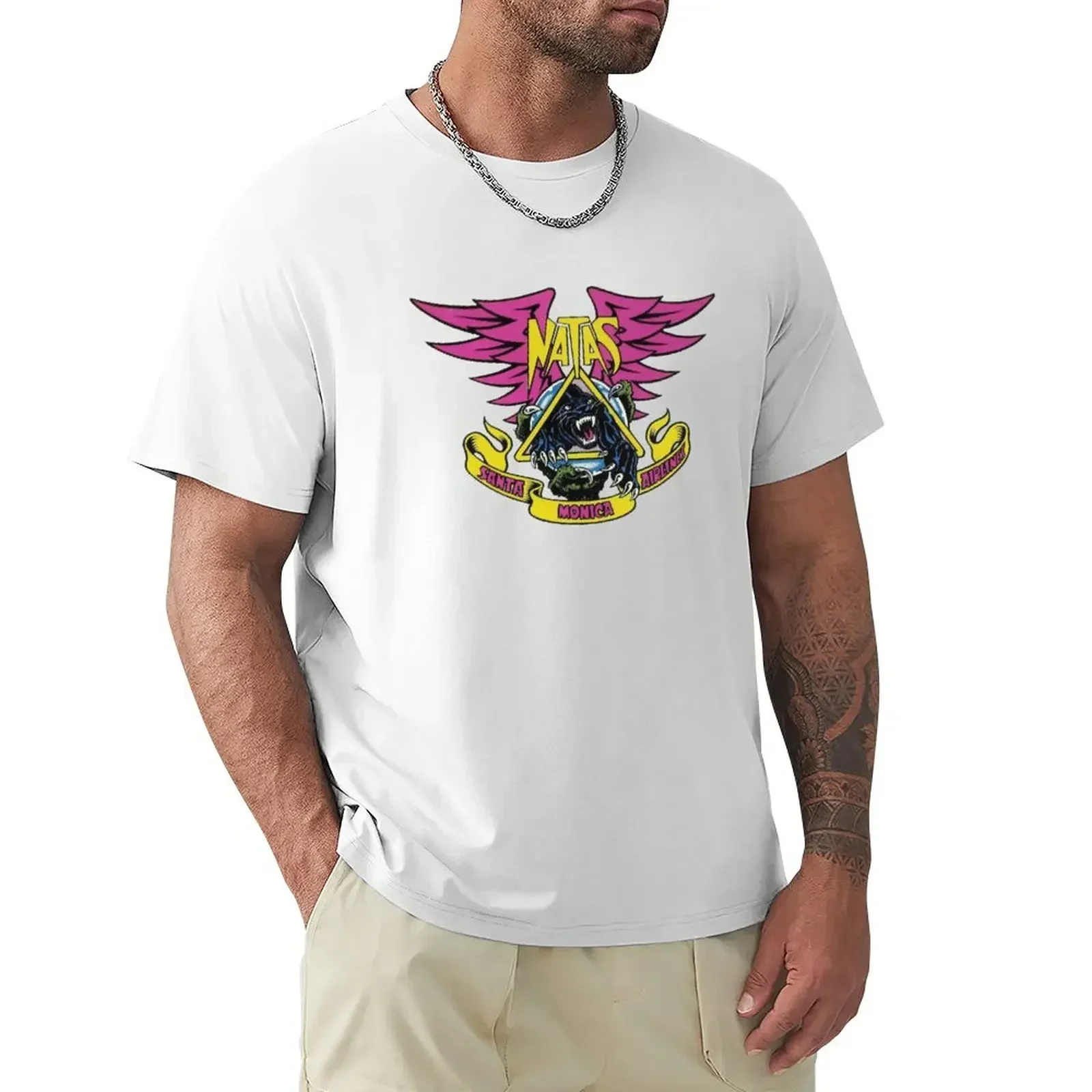 YHLQMDLG Skull Bad  T-Shirts Natas claw and panther, skateboard T-Shirt Aesthetic clothing anime vintage mens graphic funny image 3
