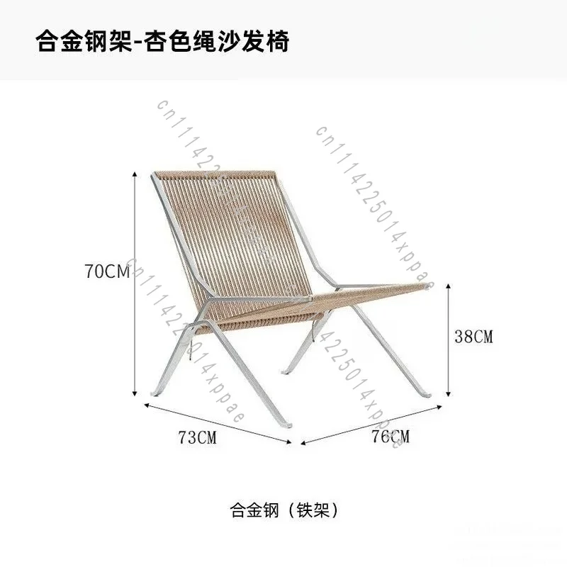 For Living Room, Hotel And Outdoor Use Minimalist Rope Woven Sofa and Reception Chair,