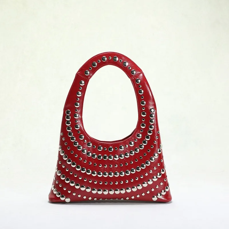 

Сумки через плечо с заклепками для женщин Сумка на плечо Кошелек и сумки Дизайнерская сумка Сумка для ужина Женские сумки Сумка Женская Bolsos Mujer