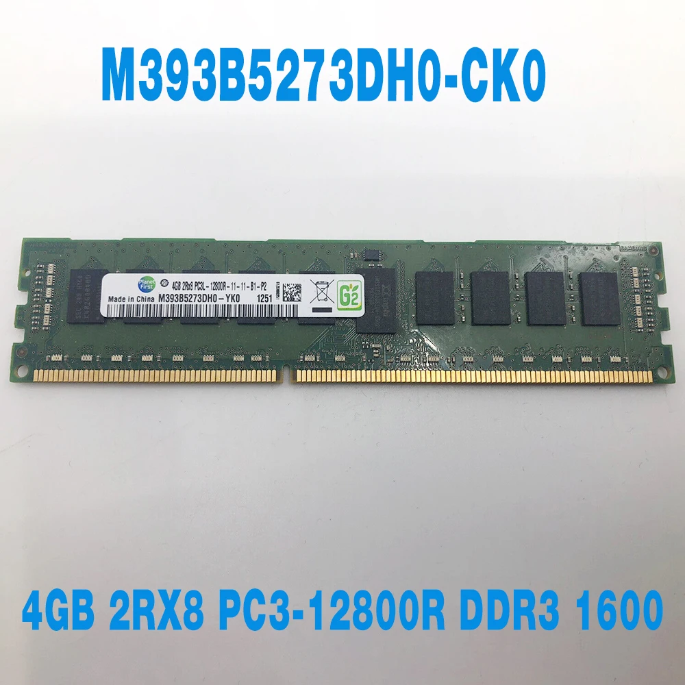 

1 шт. 4G 4 ГБ 2RX8 PC3-12800R DDR3 1600 ECC для Samsung RAM серверная память M393B5273DH0-CK0