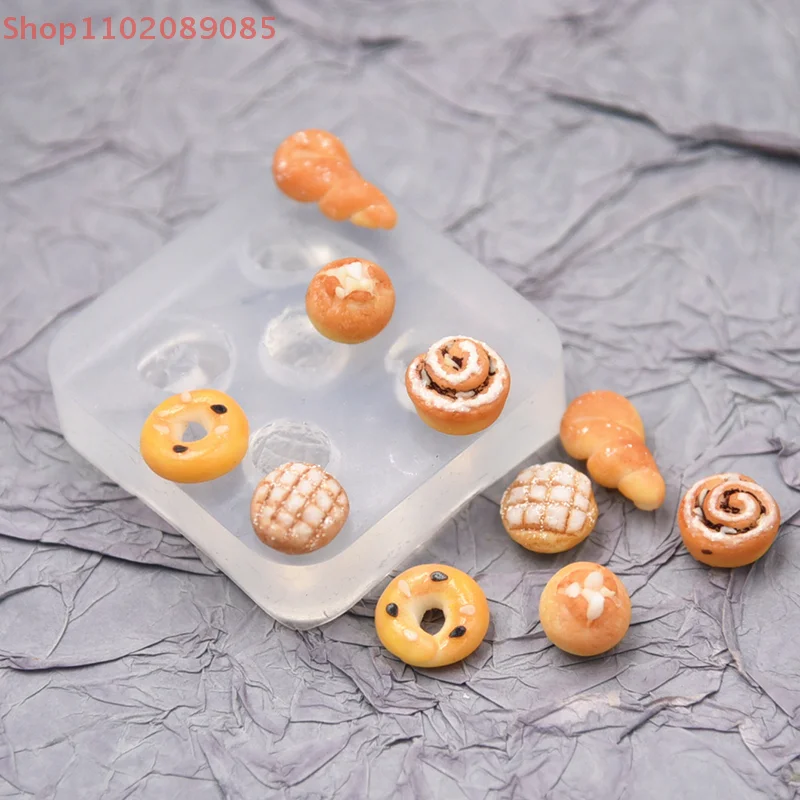 DIY Miniature Food Play Molds Simulated Food Small Cake Mold DIY Pudding Mould Epoxy Casting Molds Craft