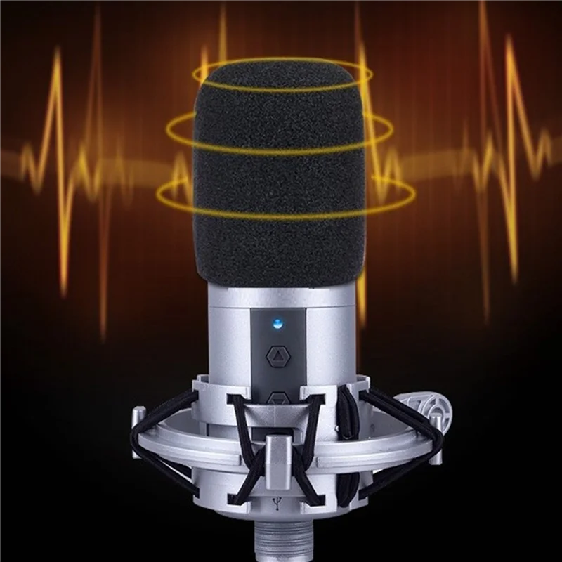 Parabrisas de micrófono BTLIFE-2PC, filtro de cubierta de micrófono para Audio Technica AT2020 ATR2500 AT2035 y otros micrófonos grandes