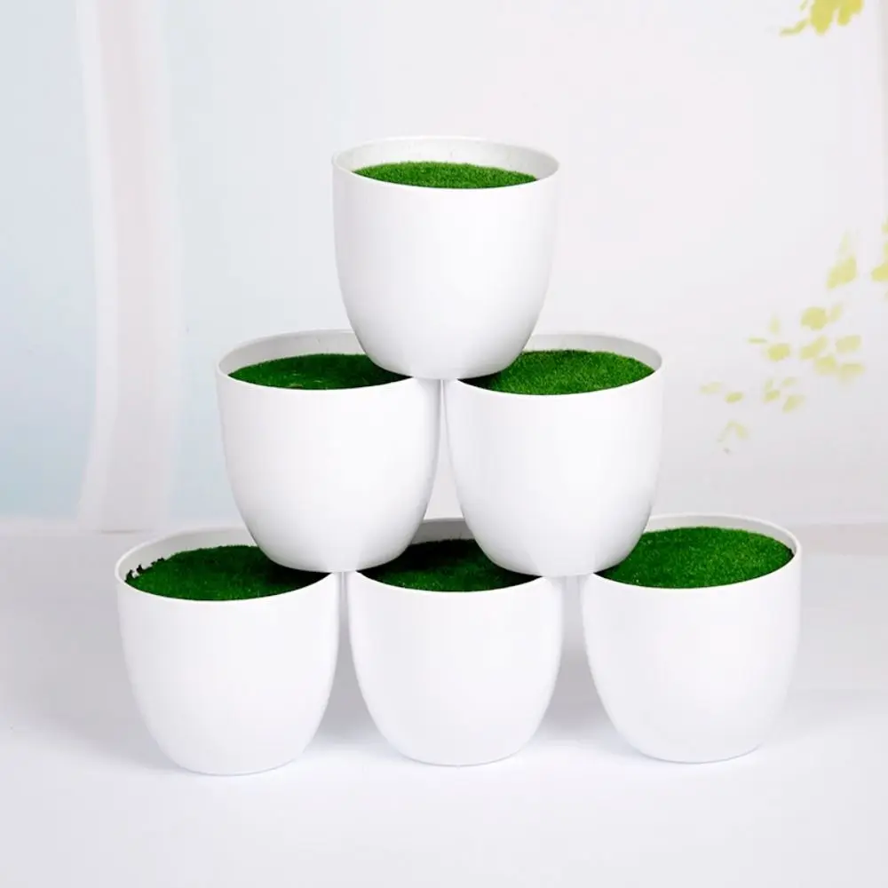 Creative Balcony Plastic Flower Pots Fake Flowers Flocking Foam Flower Pots Tabletop Flower Arrangers Garden Decoration