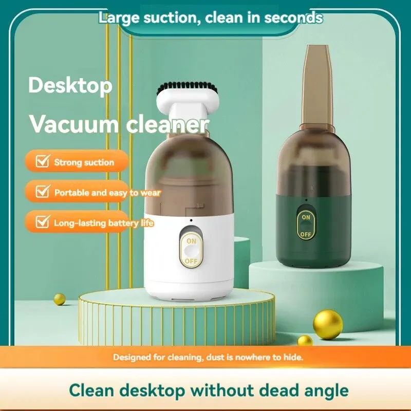 New Desktop Vacuum Cleaner with High Suction Power Mini Charging Wireless Student Desk and Keyboard Cleaning Machine