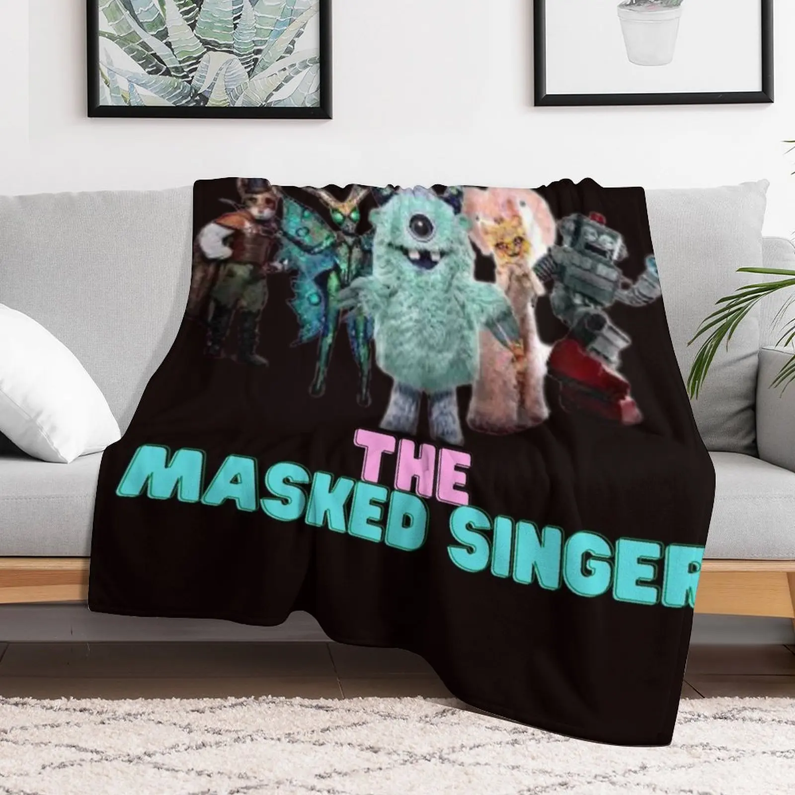 the Masked Singer Throw Blanket Plush Sofa Quilt Polar Soft Big Blankets