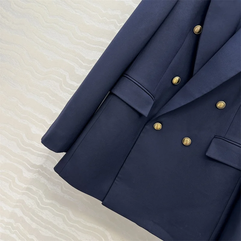 Women's jacket New winter 2025 double breasted slim fit Women's blazer Wool blend women's suit jacket y2k Women's coat outerwear