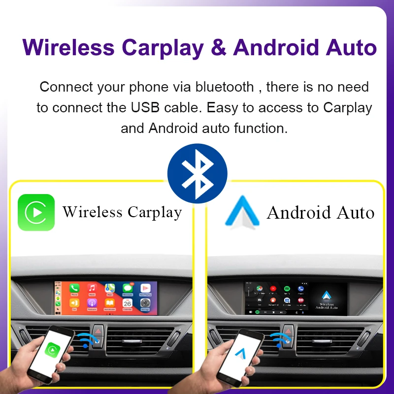 AUTOTOP Wireless Carplay Android AUTO Modul-Schnittstellen-Decoder-Box für BMW 1-7 Serie X1-X7 CIC-System E70 F13 F01 F02 E84 F25 – Detail 2