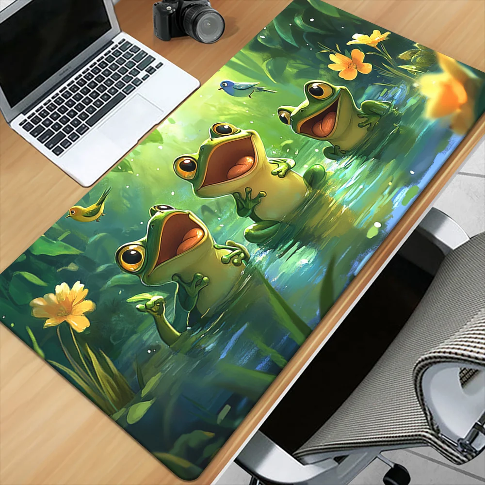 

Bright cartoon frog art soft fabric surface suitable for computer, laptop, office and game settings