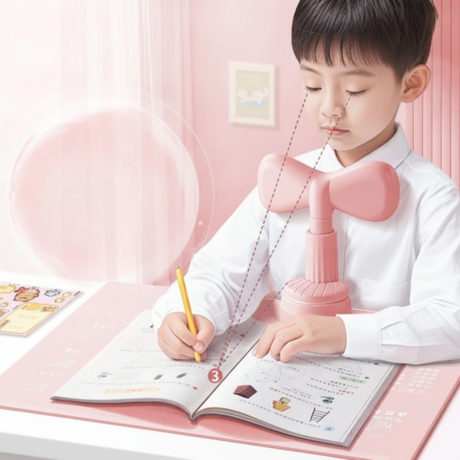 Desk Posture Corrector Compact Posture Correction Device Support Supportive Lightweight for Students, Homework, Reading - view 3