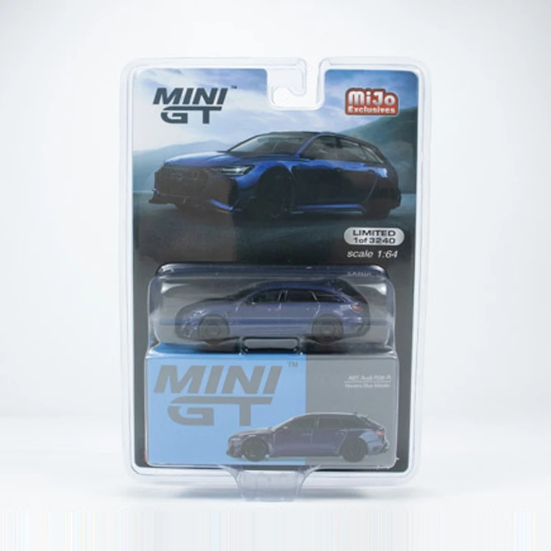 MINIGT 1:64 ABT RS6 R Navarra Blue Metallic Alloy car model 574 MJ