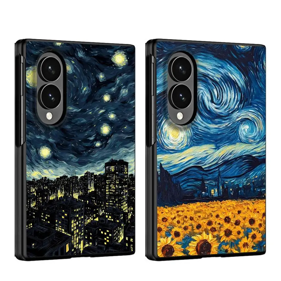 Shell Capa Phone Case for Samsung Galaxy ZFold8 Z Fold 8 ZFold Wide Z Fold8 Wide Starry Sky Cat
