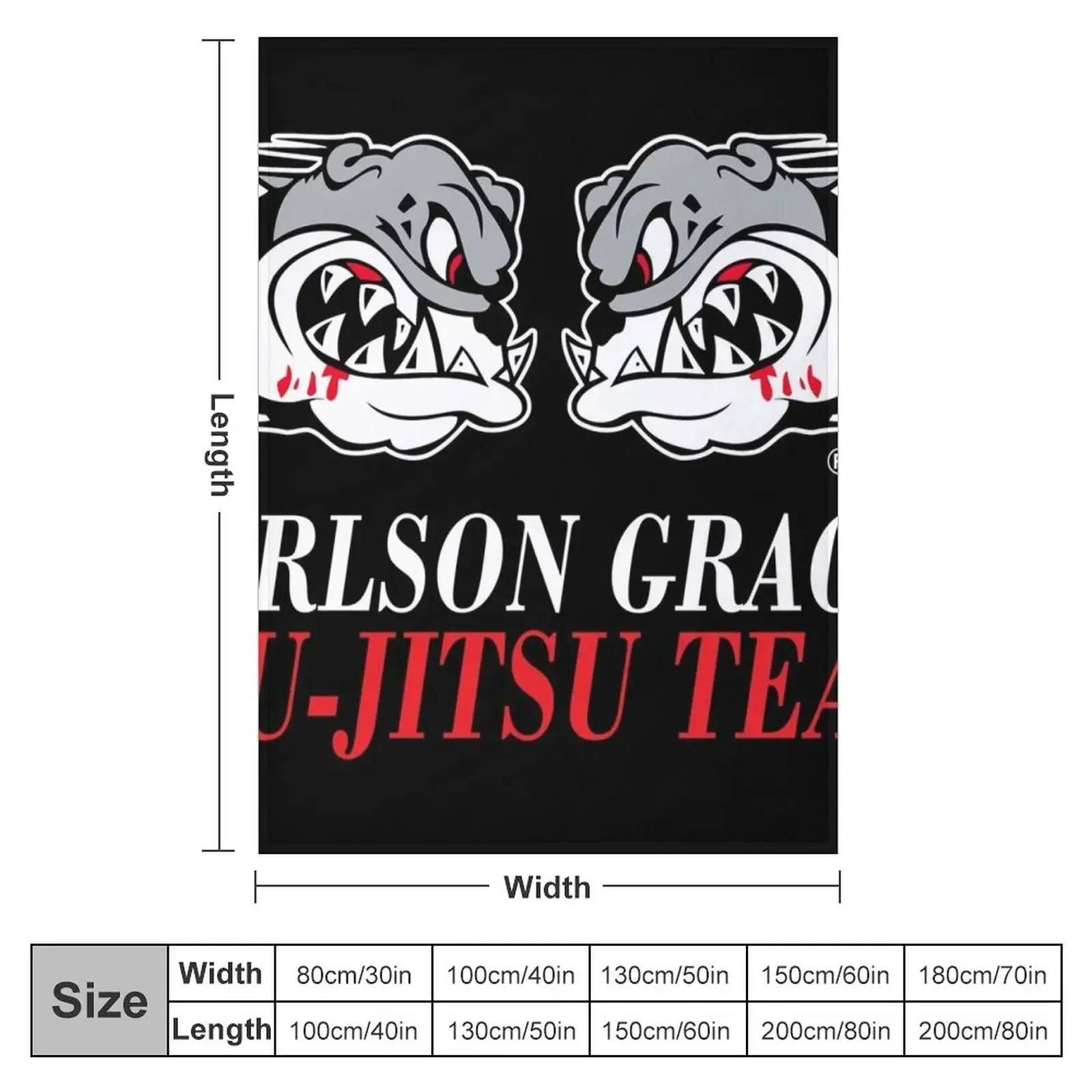 Carlson Gracie Jiu-Jitsu Team Logo Throw Blanket Thins Sofa Decorative Sofas Blankets