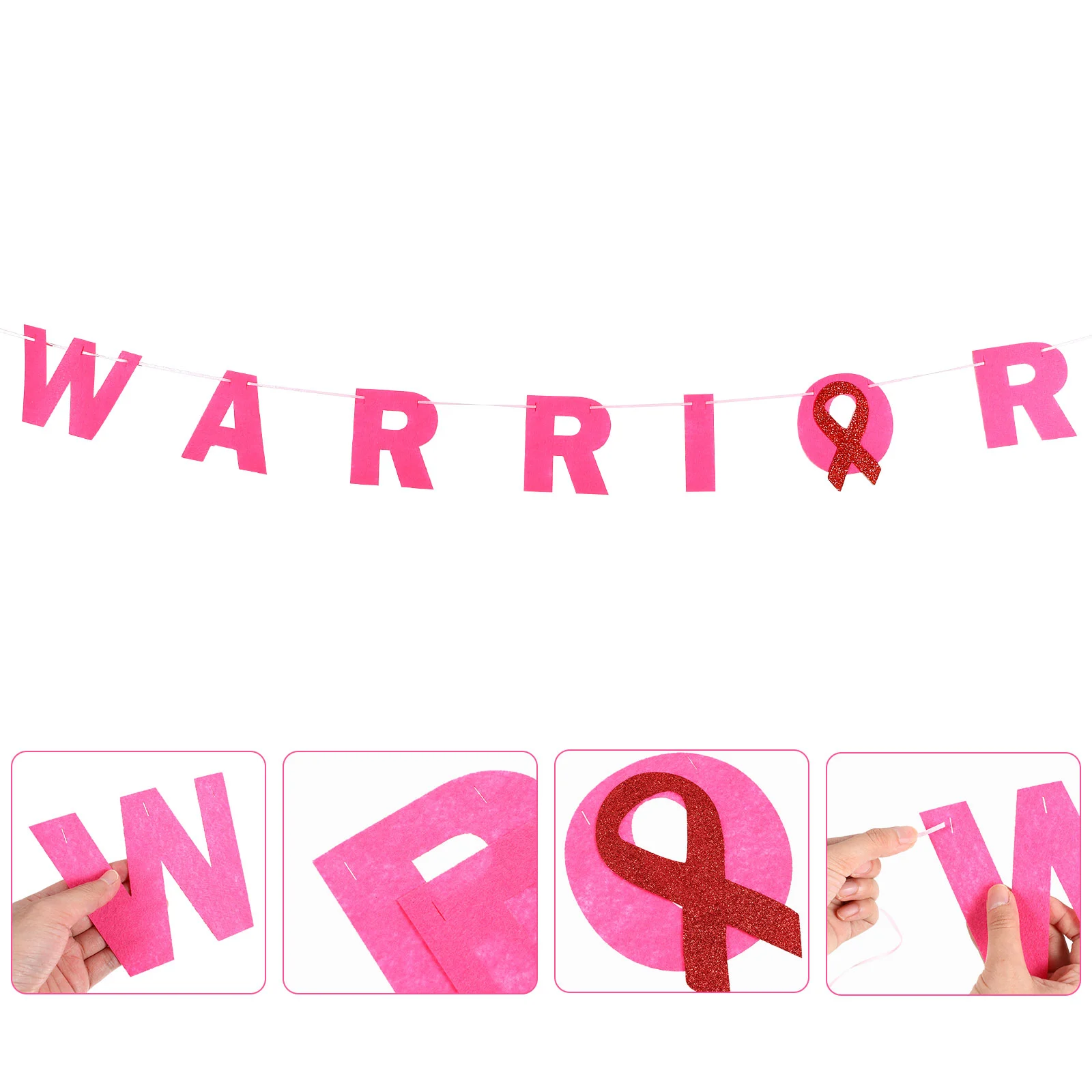 Speech Banner Breast Cancer outside Survivor Decor Protection Backdrop Hanging Decorations Theme