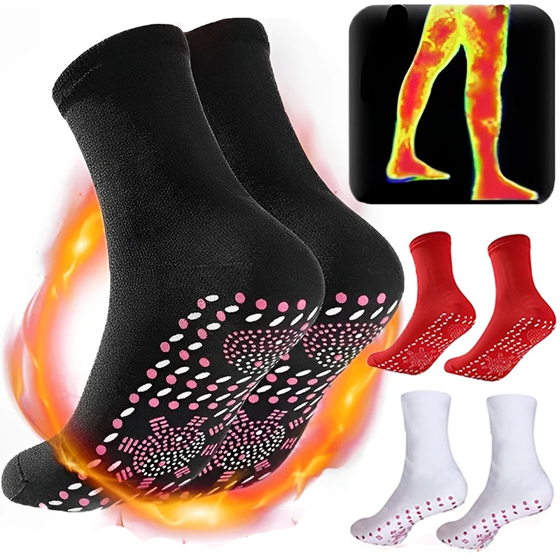 Winter Self-Heating Socks Thermal Heated Socks Soft Elastic Thicken Anti-Slip Socks for Women Men Outdoor Cycling Ski Tube Sock