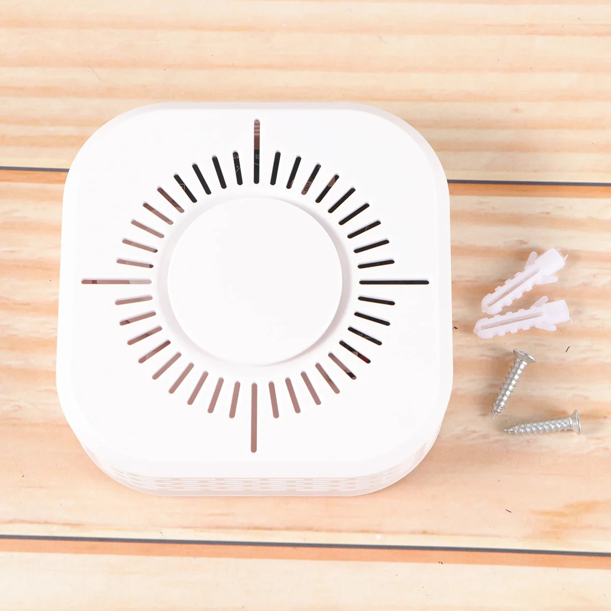 Self-contained Fire Warning and Photoelectric Sensor Powered Smoke White